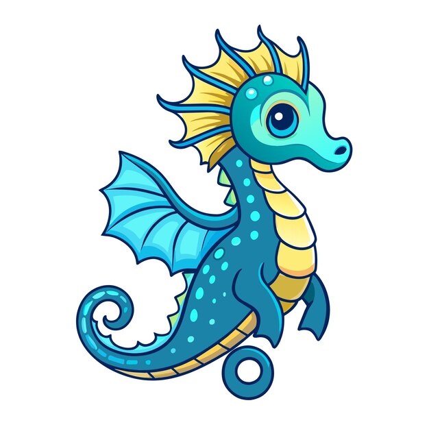 Vector cute sea horse