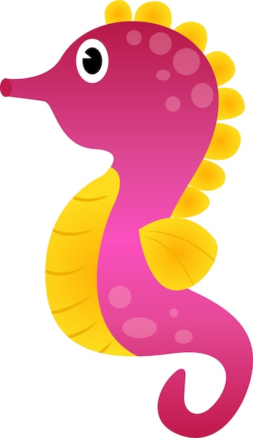 Cute seahorse vector illustration