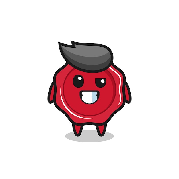 cute sealing wax mascot with an optimistic face