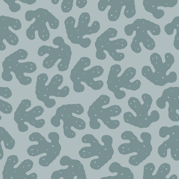 Cute seamless pattern with abstract organic elements delicate figures