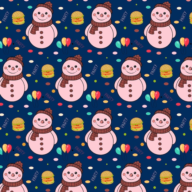 Cute seamless pattern with dolls