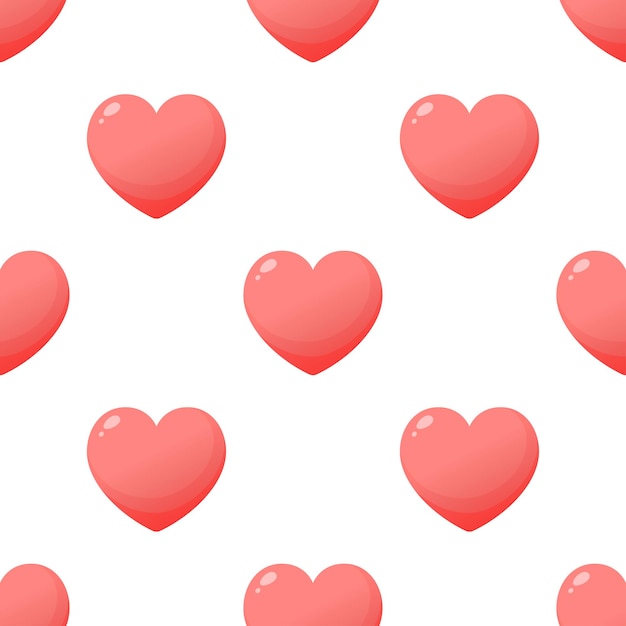 Vector cute seamless pattern with pink hearts vector illustration