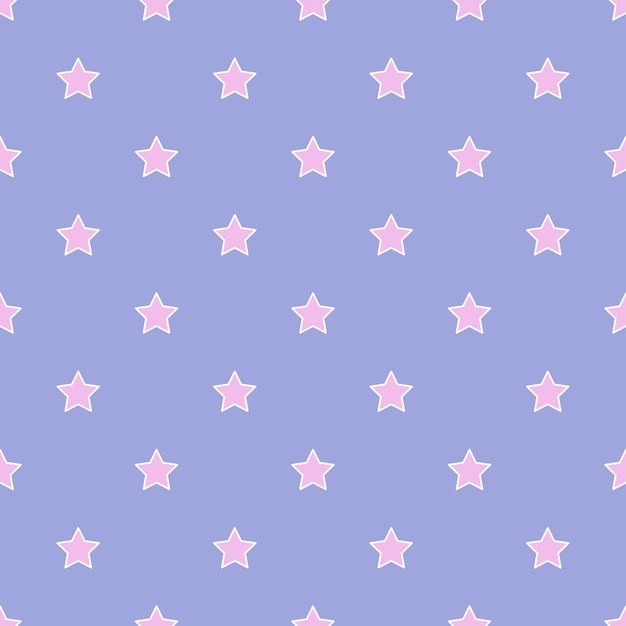 Cute seamless pattern with stars vector illustration