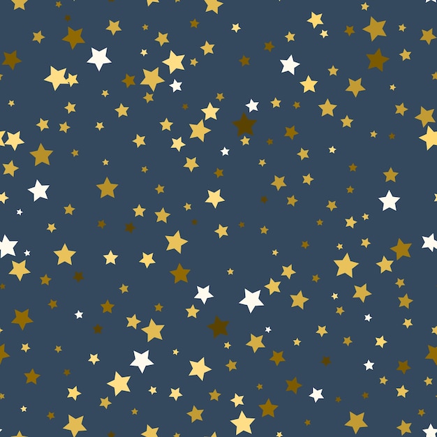 Cute seamless pattern with stars. Vector