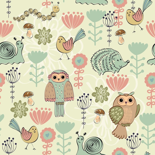 Cute seamless pattern