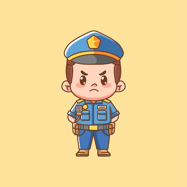 カワイイ・チビ (kawaii chibi) は警察官のユニフォームキャラクターマスコットイラスト概要スタイルデザイン