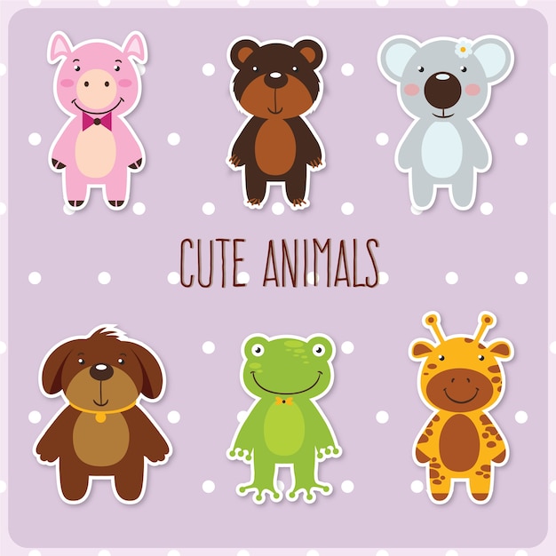 Cute set of animals