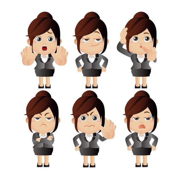 Cute Set - Set of business people character