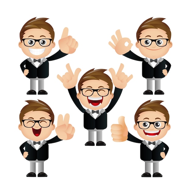 Cute Set - Set of businessman character