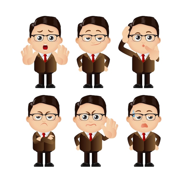 Cute Set  Set of man character