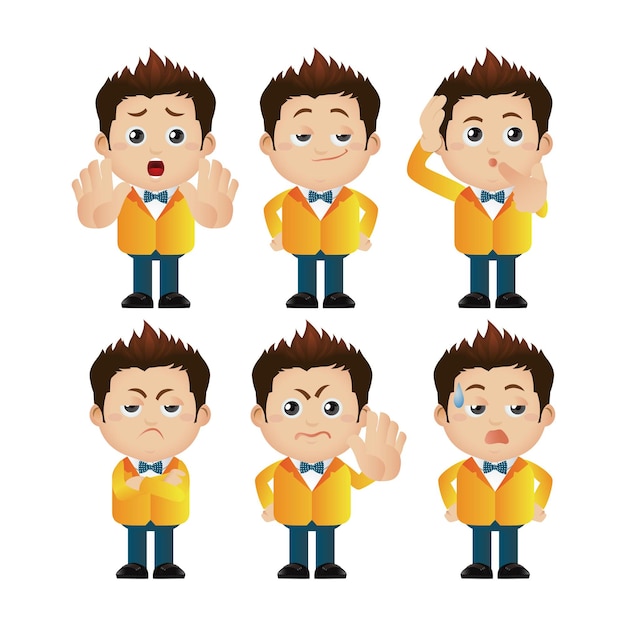 Cute set  set of man character