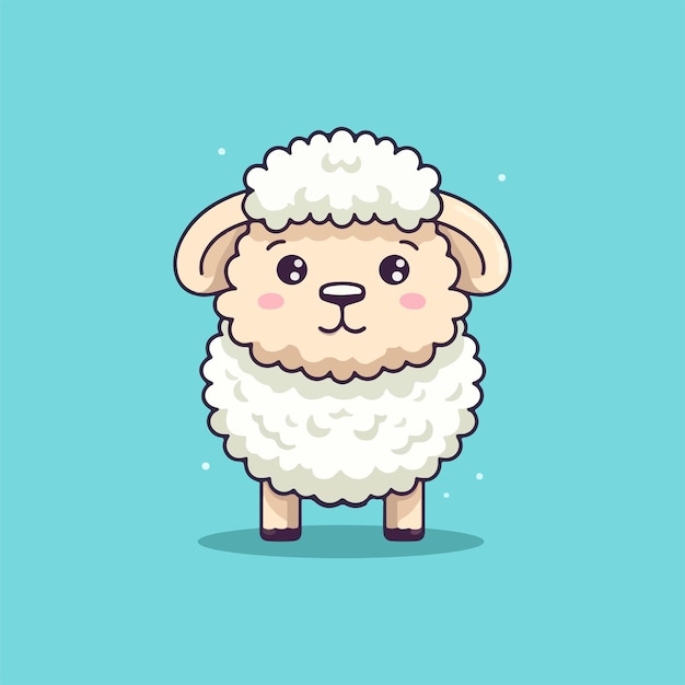 cute sheep cartoon vector illustration
