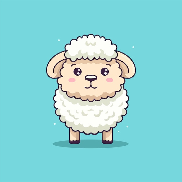 Cute Sheep Cartoon Vector Illustration