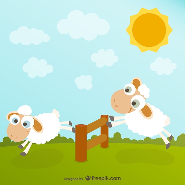 Cute sheep cartoon