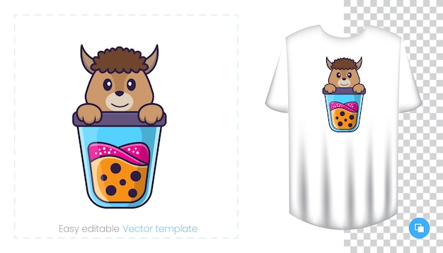 Vector cute sheep character. prints on t-shirts, sweatshirts, cases for mobile phones, souvenirs.