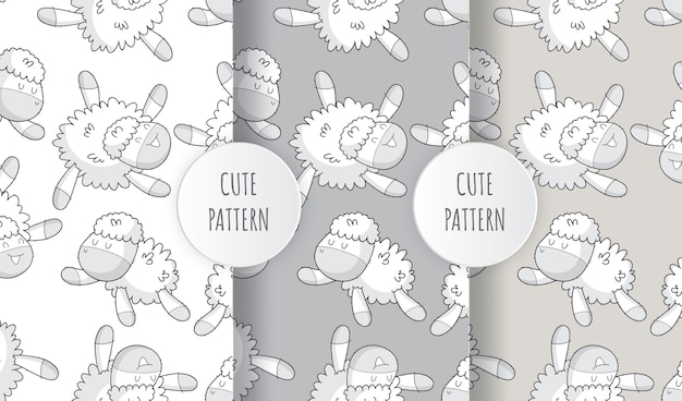 Cute sheep collection  pattern set