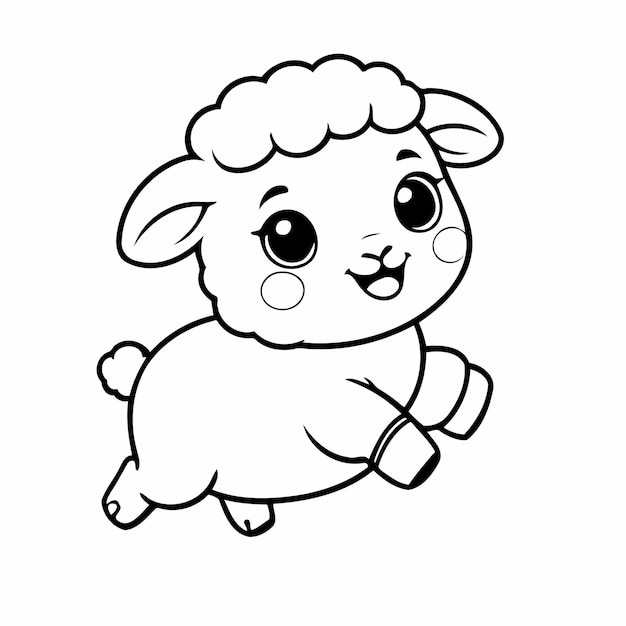 Вектор Красивые овцы для малышей