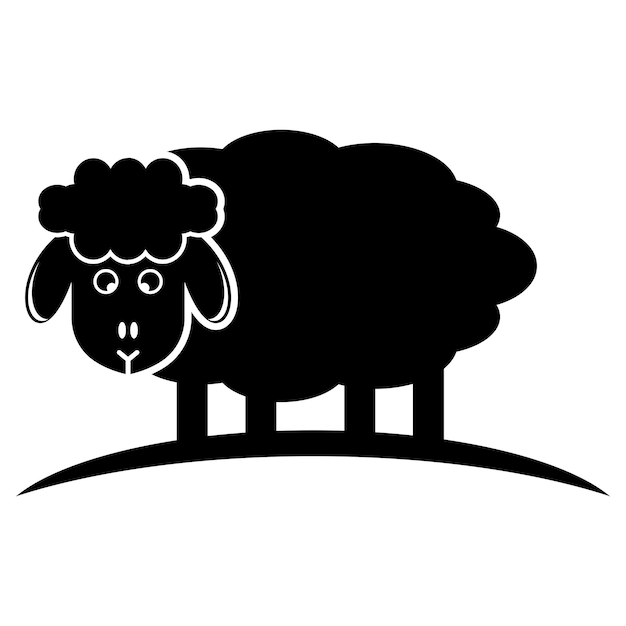 Premium Vector | Cute sheep logo vector icon illustration design