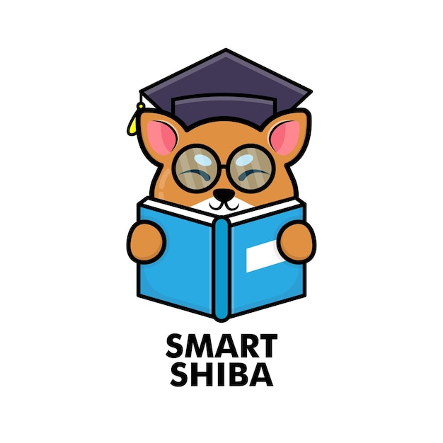 Simpatico libro di lettura per cani shiba inu