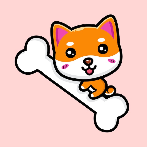 Cute shiba inu mascot character