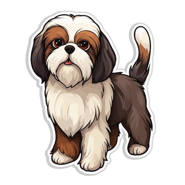 cute shih tzu sticker