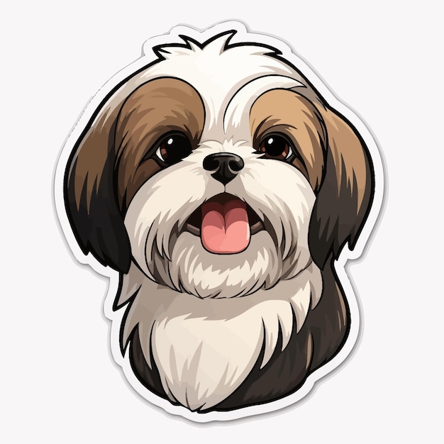 cute shih tzu sticker