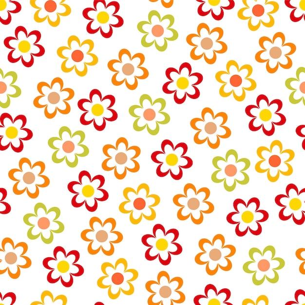 Cute simple flowers pattern