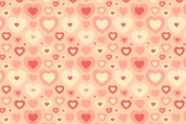 Cute simple hearts pattern banner design for Valentines day
