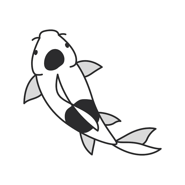 cute and simple koi fish illustrator