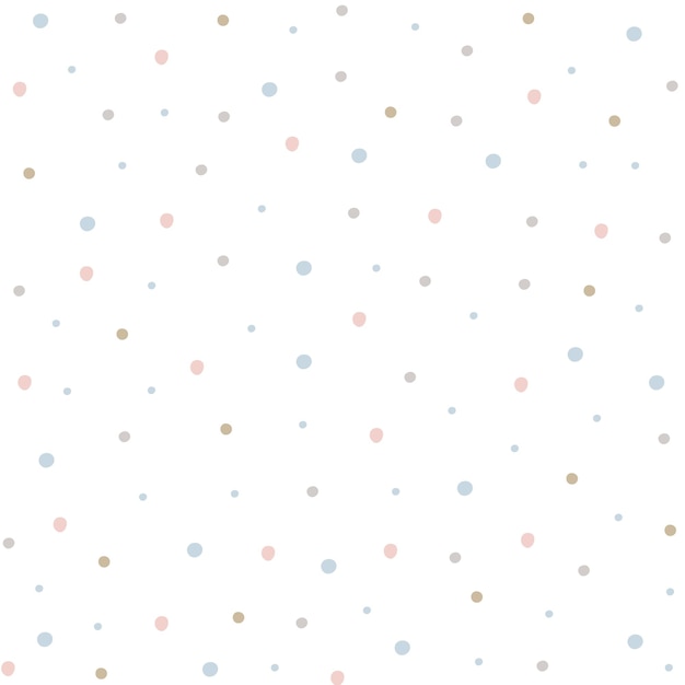 Cute simple light polka dot vector pattern scandinavian winter shapes background pink blue pastel