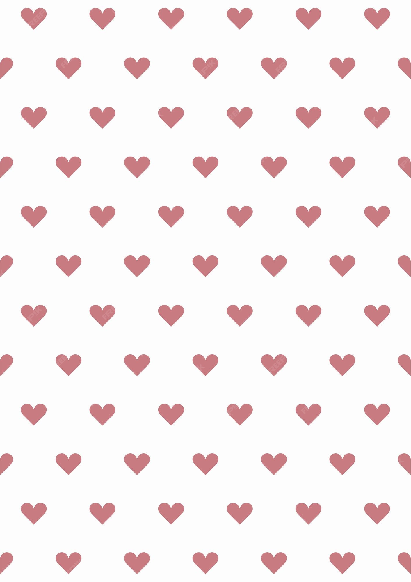 Premium Vector | Cute simple romantic pink hearts pattern on white  background valentines day love vector print