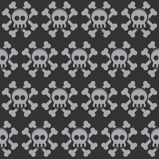 Cute skull seamless pattern background