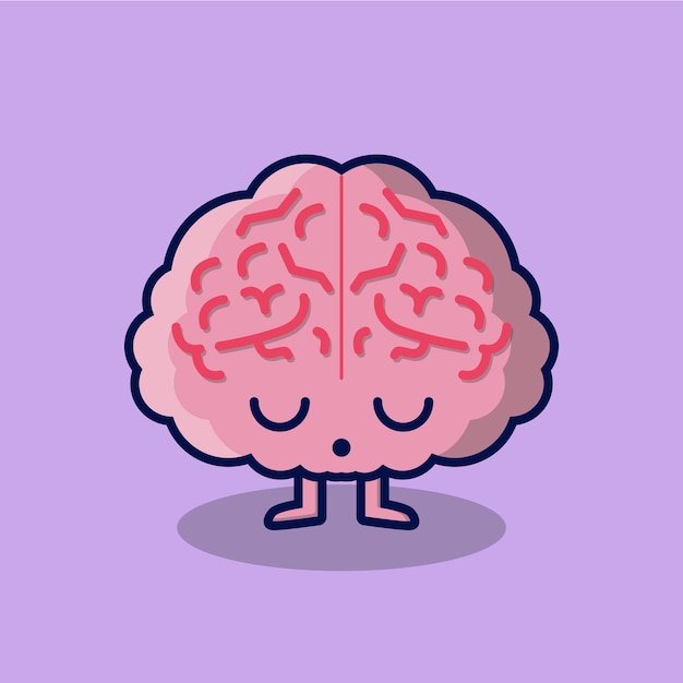 Cute Sleep Brain Vector Design