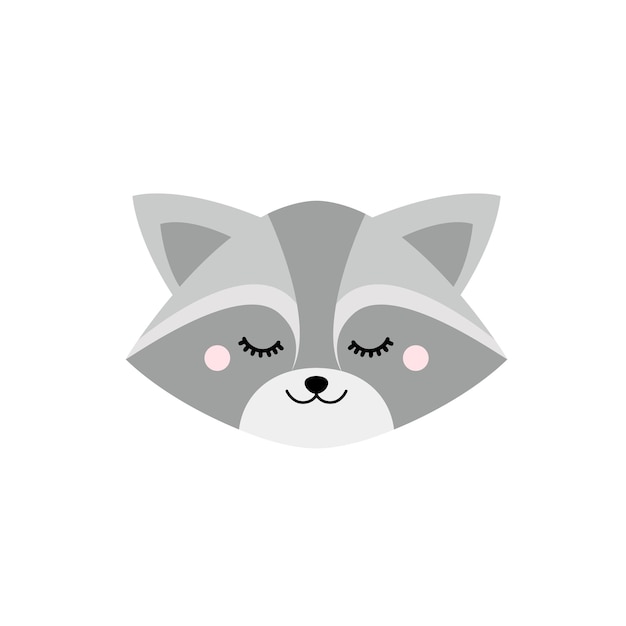 Cute sleepy raccoon