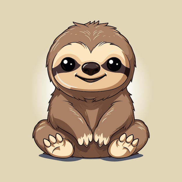 Cute Sloth drawing vector art illustration design