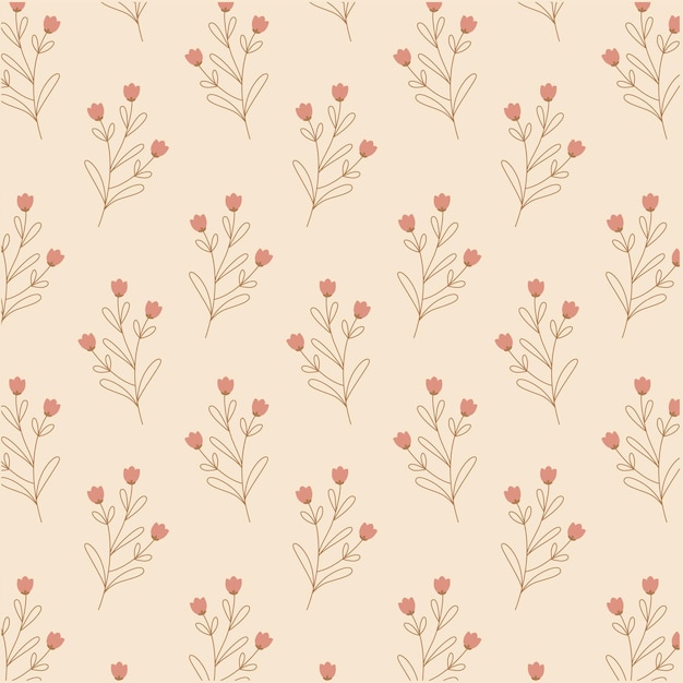 Cute small flowers aesthetic seamless pattern