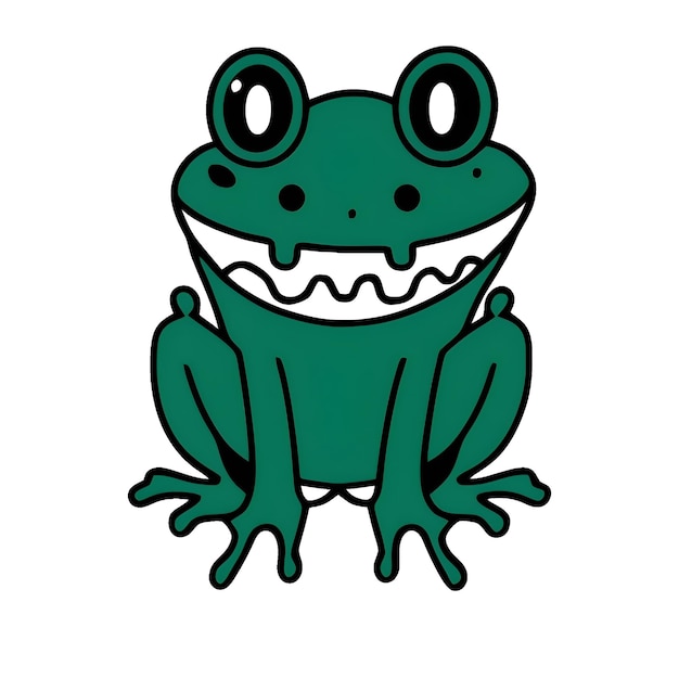 Cute Smiling Frog Illustration