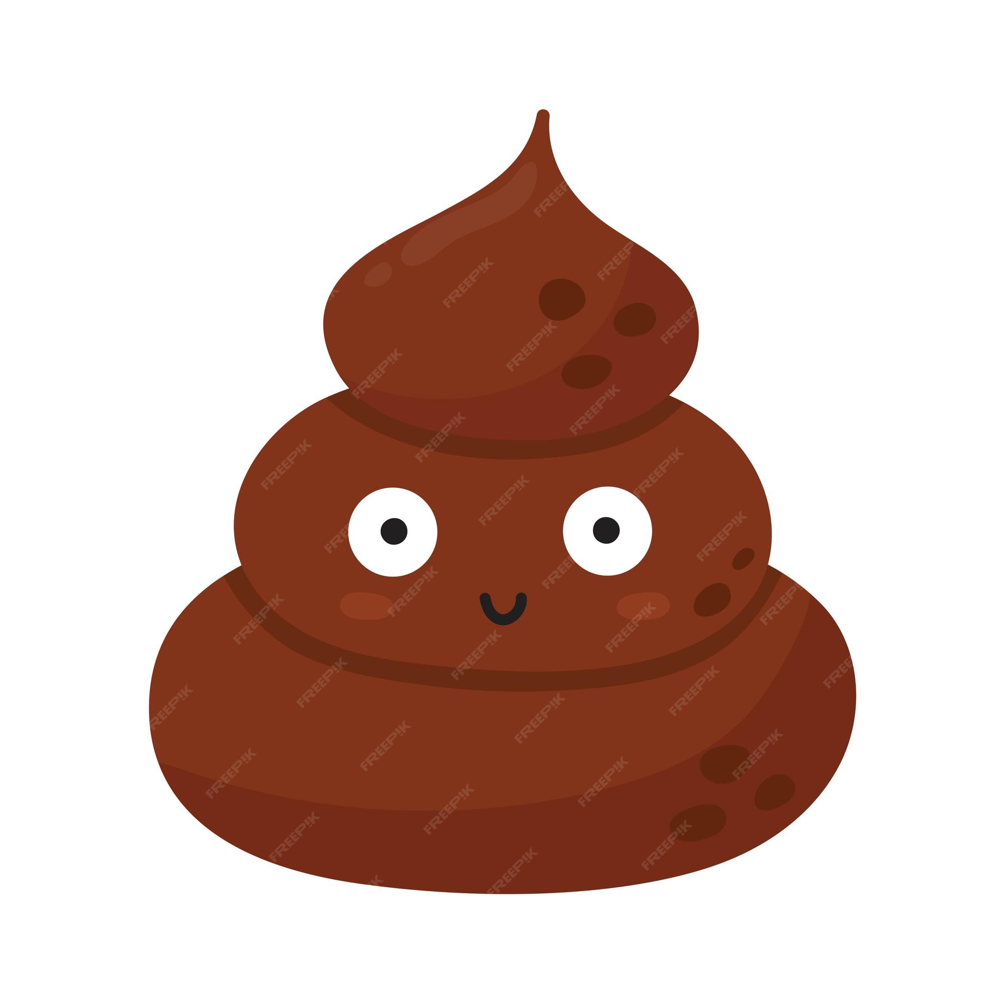 Premium Vector  Illustration of poop emoticon or emoji poop face icon  symbol vector illustration