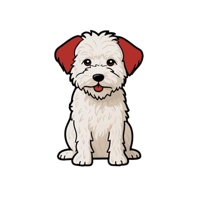 Vector cute smiling puppy vector drawing illustration