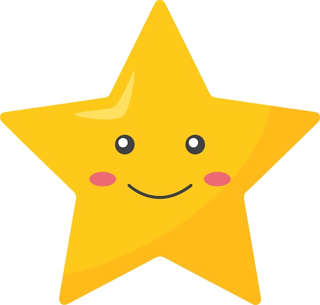 Vector cute smiling star