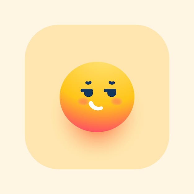 Vettore emoji faccina sorridente