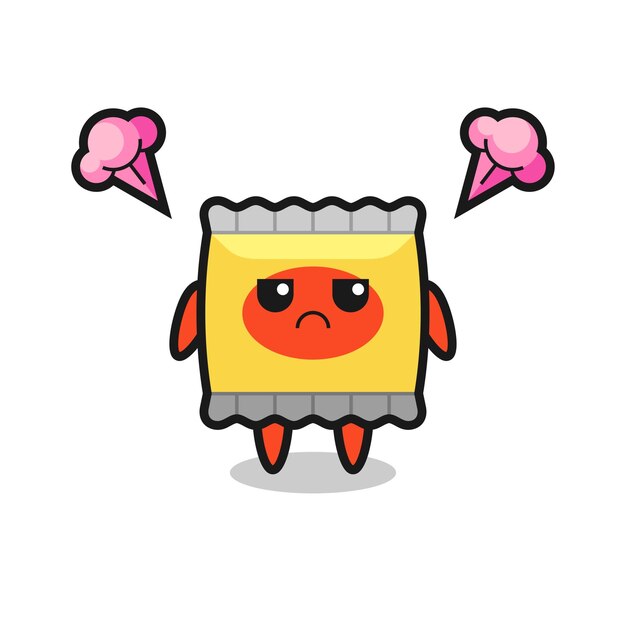 Cute snack character with suspicious expression , cute style design for t shirt, sticker, logo element