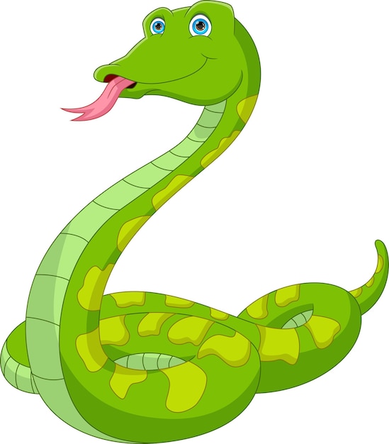 Симпатичный змеиный мультфильм