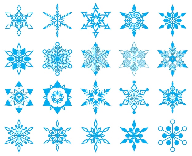 Simpatica collezione di fiocchi di neve