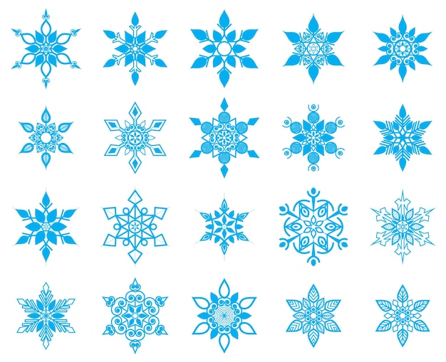 Simpatica collezione di fiocchi di neve