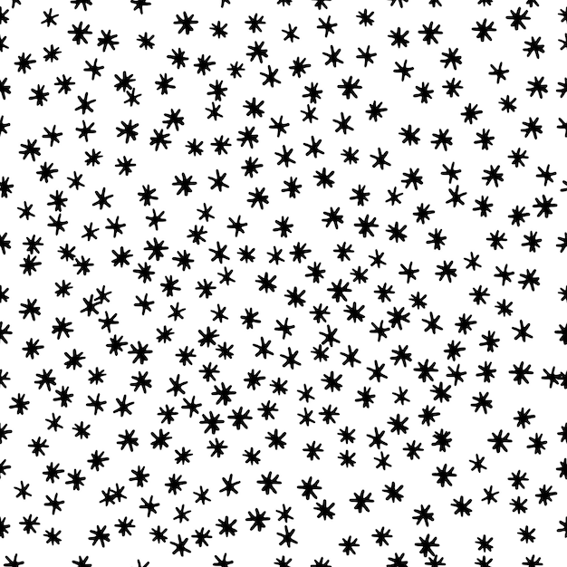 Cute snowflakes pattern in modern scandinavian style in vector absctract nordic geometric design