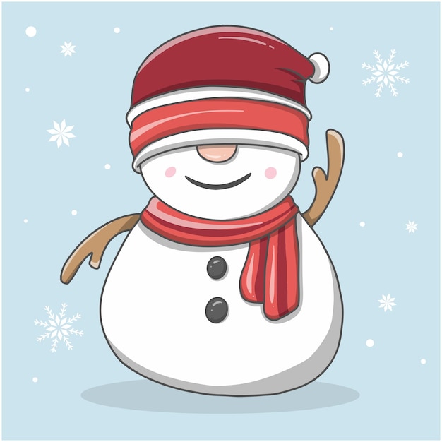 cute snowman cartoon christmas decoration