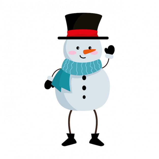 Cute snowman christmas character