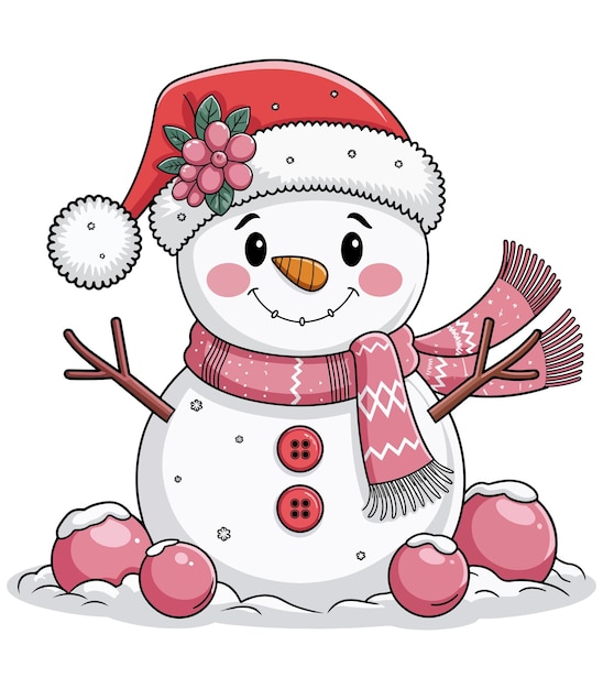 cute snowman clipart
