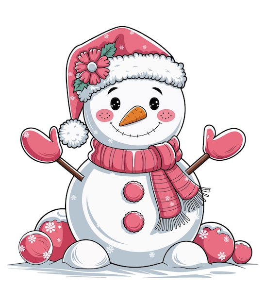 cute snowman clipart